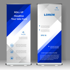 Business Roll up banner vertical template design, for brochure, business, flyer, infographics. modern x-banner and flag-banner advertising. vector illustration