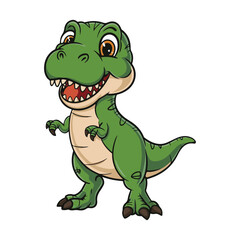 Fototapeta premium Friendly Cartoon Tyrannosaurus Rex Dinosaur Character Illustration