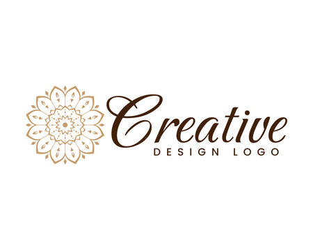 Elegant floral mandala design paired with flowing script typography creates a sophisticated branding identity.