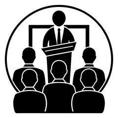 "Seminar Icon Design &ndash; Professional Printable Graphic for Presentations & Education"