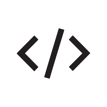 Code Symbol Bracket Icon for Web Development Design