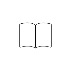 Vector outline icon of an open book