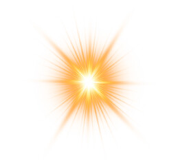 Obraz premium Golden Shining sparkle light transparent png