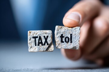 Tax symbols held by a hand signify the importance of tax knowledge and accountability in personal finance during a recent educational workshop