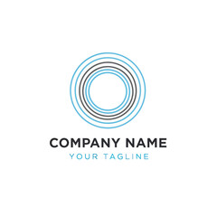 Modern abstract circular logo with concentric rings design.
