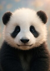Obraz premium Adorable panda mobile wallpaper