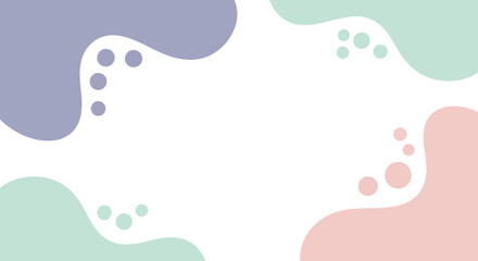 Abstract organic shapes pastel color wave design minimalist background vector
