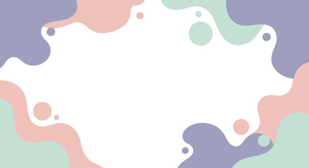 Modern abstract pastel organic shapes fluid design background template vector