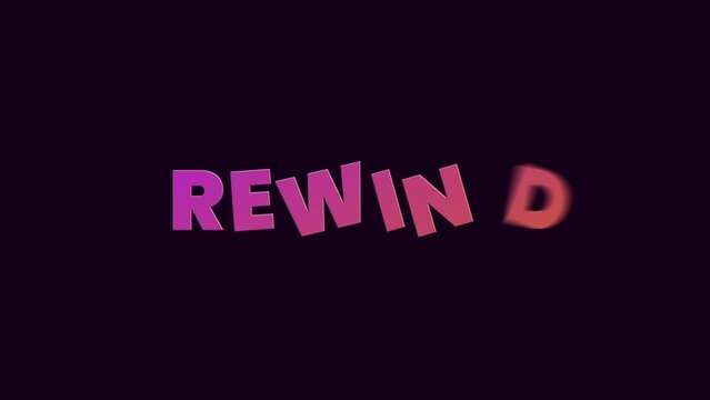 Rewind Text Modern Gradient Rotate In Sticker