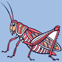  big size orthoptera with silhouette style pro vector colorful design on colorful background