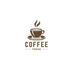Savor the Aroma of Premium Coffee with this Stylish Logo, Ideal for Cafe Branding, Restaurant Menus, and Coffee Product Packaging in a Modern Aesthetic