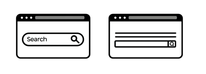 A stylized image featuring UI elements, with two distinct visual states displayed side-by-side