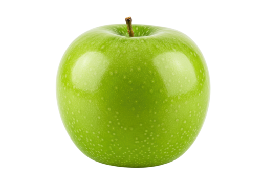 Isolated green apple fruit, fresh healthy snack, nutrient food, dietary nutrition choice