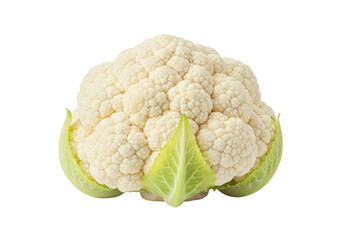 Isolated cauliflower, fresh vegetable, raw food, vegetarian ingredient, cooking at home