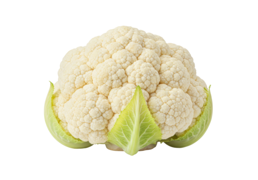 Isolated cauliflower, fresh vegetable, raw food, vegetarian ingredient, cooking at home