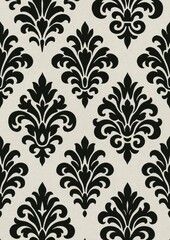 Fototapeta premium Elegant black floral pattern