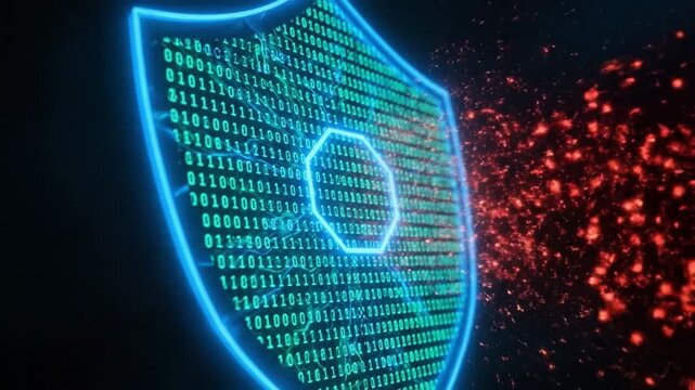 Digital Shield Cybersecurity Data Protection with Binary Code Technology, Encryption, and Network Security Against Cyber Threats and Data Breaches in Virtual Environment