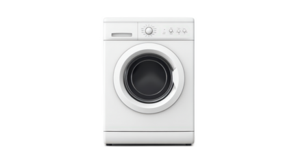Realistic Front Load Washing Machine Design in Clean and Modern Style