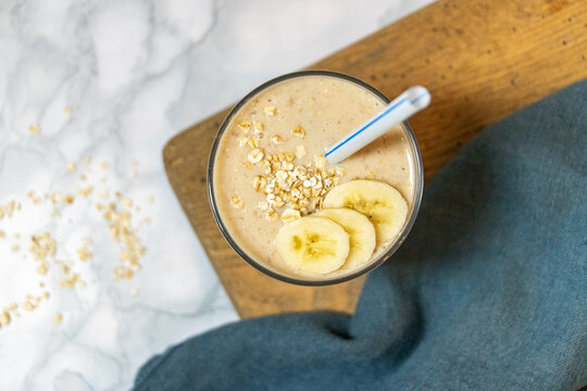 Petit d&eacute;jeun&eacute; - smoothie banane et avoine