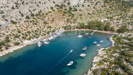 Aerial View of Serce Harbor and Sailboats in Marmaris, Turkey © Suzi