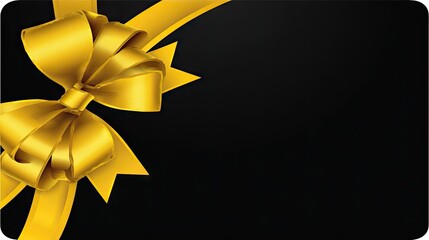 Elegant gift card with golden ribbon and black background for special occasions