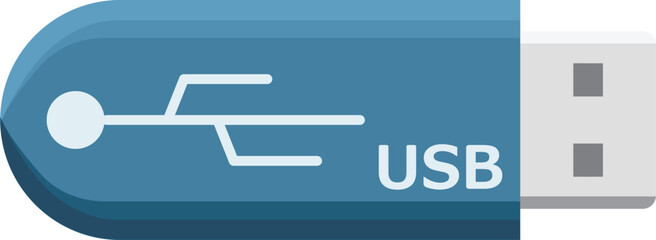 USBメモリ　マークと文字　アイコン