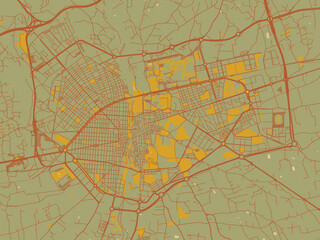 Posterready Flat Map Elche Spain