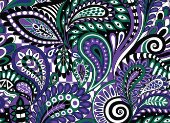 Boho floral paisley pattern.eps