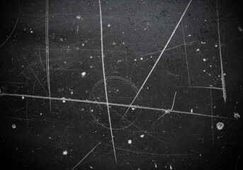 Scratched Black Surface Texture