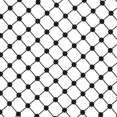 Fototapeta premium Vector art of black dots connected by lines on