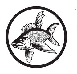 snakehead fish in a circle
