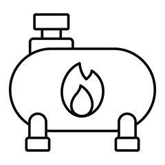 Boiler house Vector icon which can easily modify or edit