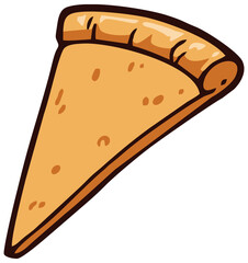 Blank Pizza Slice Illustration. Editable color vector
