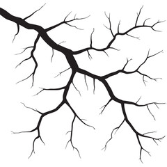 Vector art of black tree branches
