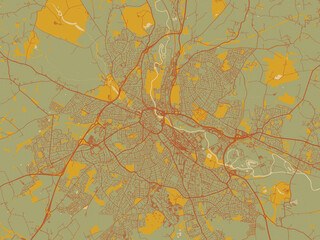 Contemporary Flat Map Derby United