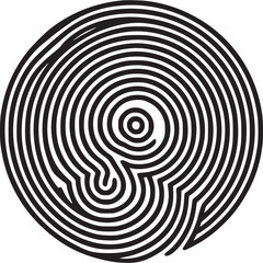 Fototapeta premium Vector art of abstract circular maze pattern on light background