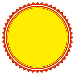 Red yellow festive decoration round frame design element