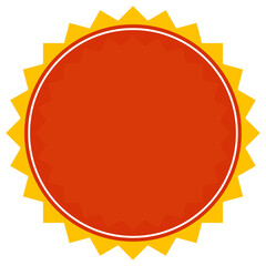 Yellow and red festive decoration text frame design element