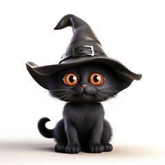 Fototapeta premium Black cat cartoon animal mammal.