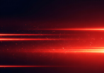 Abstract Red Light Trails with Sparkles