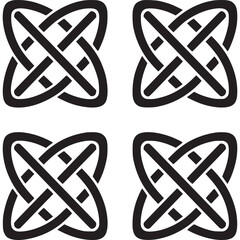 Vector art of four celtic knot symbols