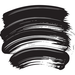 Vector art of black paint brush stroke