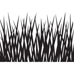 Vector art of black grass blades