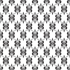 Vector art of seamless pattern of stylized butterflies