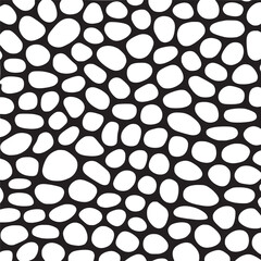 Vector art of seamless pattern of white pebbles on