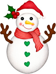 snowman with christmas tree