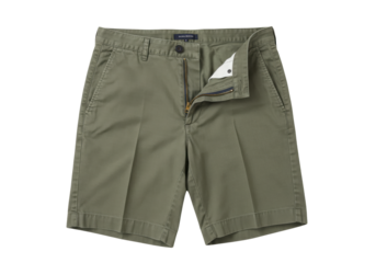 Isolated khaki shorts, casual apparel, fashion garment, summer wear for men or boys season