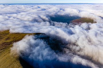 Stunning temperature inversion blanketing the valleys of the Brecon Beacons