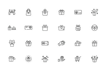 Gift Box Icon for Present and Celebration Concept