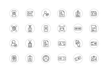 Identification Icon for ID Card and Personal Info Design